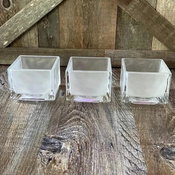 Partylite | Set of 3 Ice Cube 🧊 Tealight Holders - Picture 1 of 3